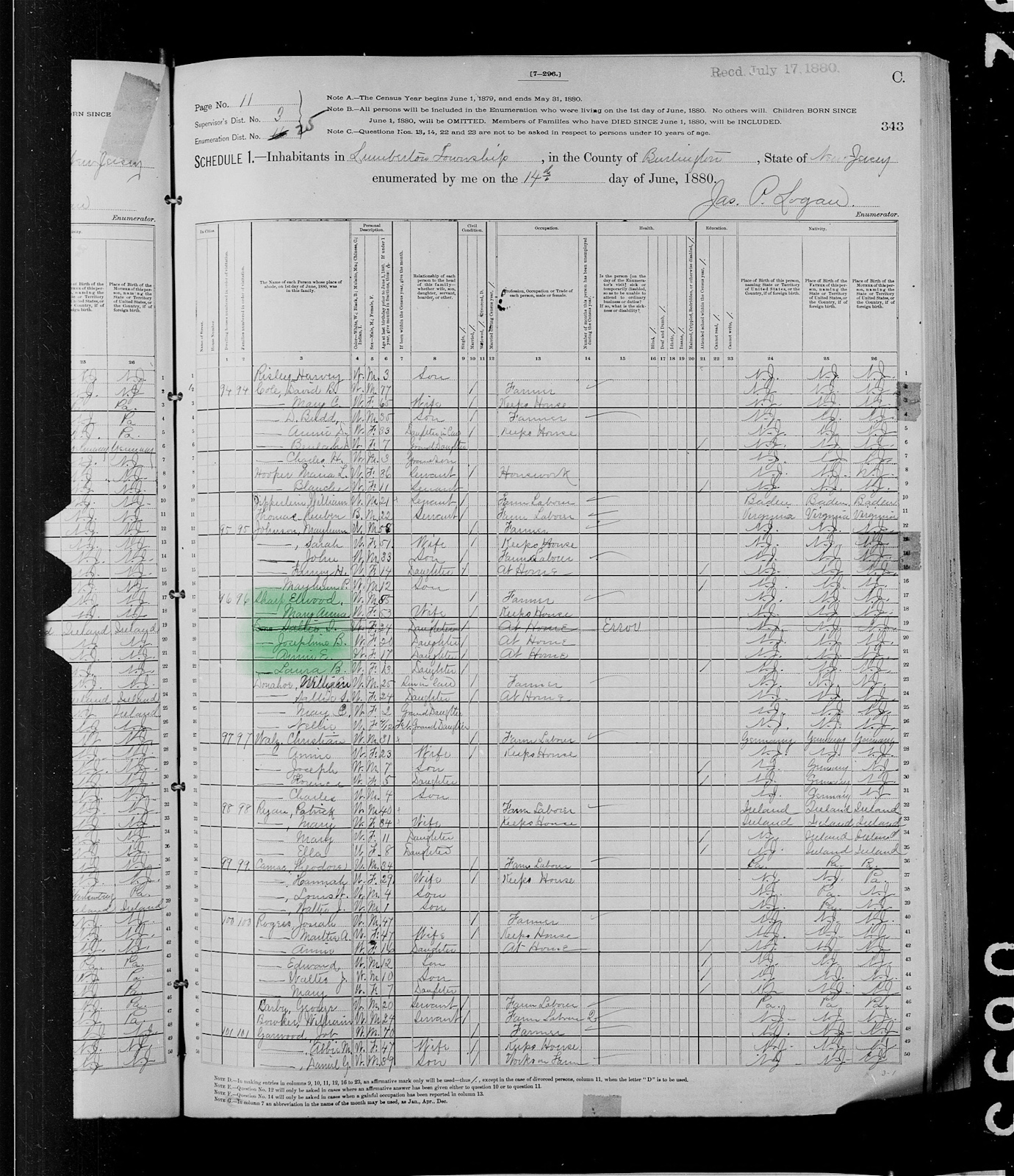 Census Sharp - 1880 United States Federal Census