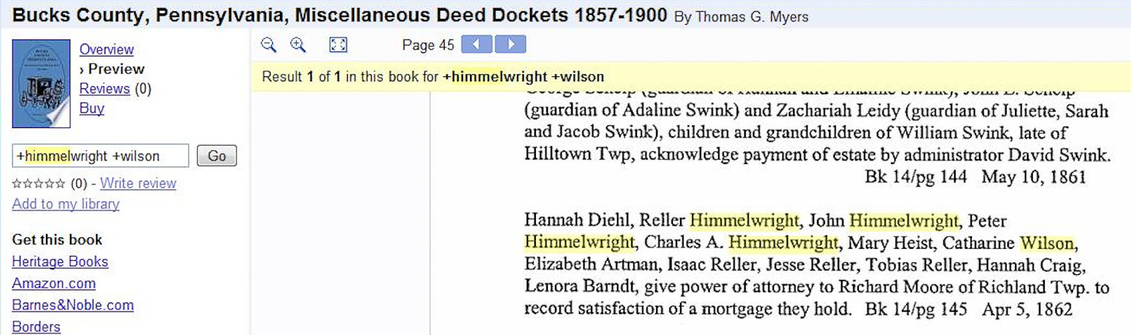Deed - Himmelwright 1862