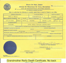 Death Certificate - Mary I Maclusky (Reilly)